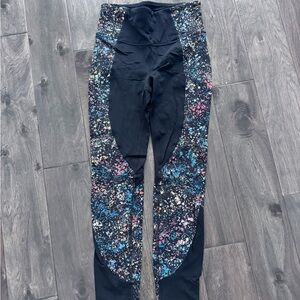 lululemon athletica Black with Colorful Splatter Leggings